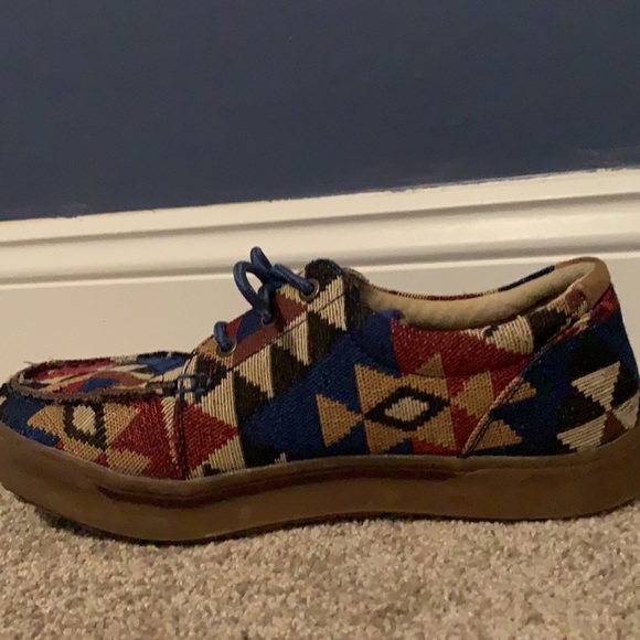 Sunstone moc toe Aztec design shoes size 8.5 worn twice - Picture 6 of 7